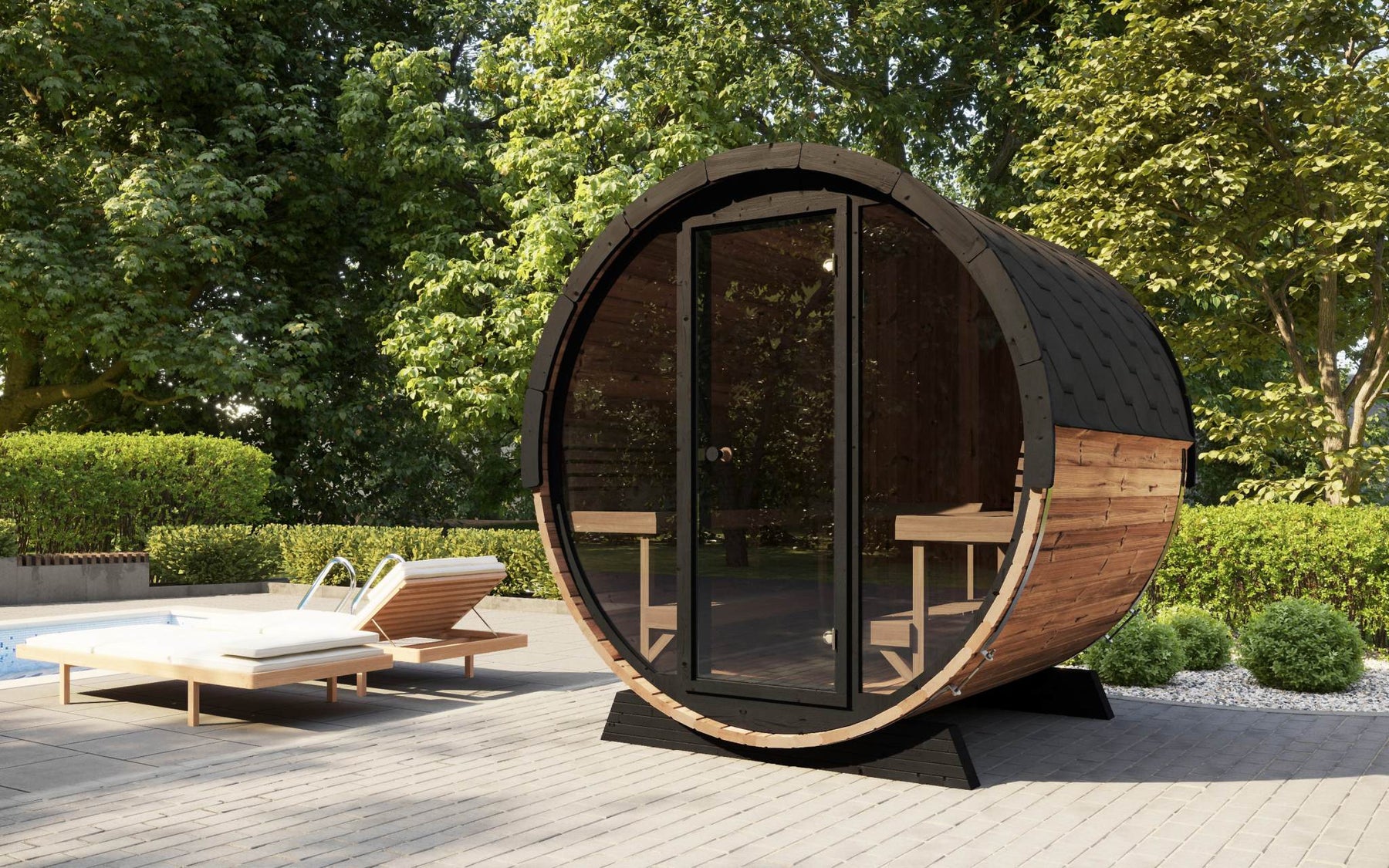 6 Person Barrel Sauna Ergo Elegance - EE8G