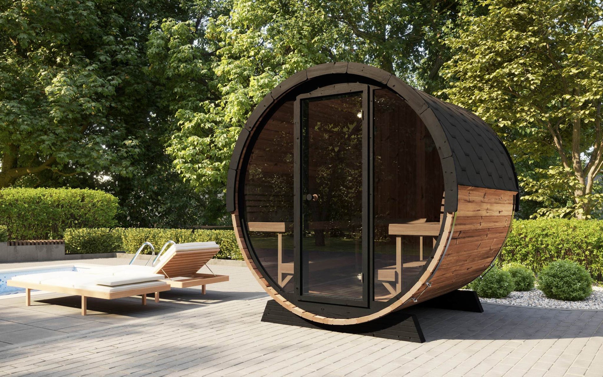 6 Person Barrel Sauna Ergo Elegance - EE8G