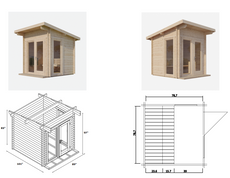 6 Person Outdoor Sauna