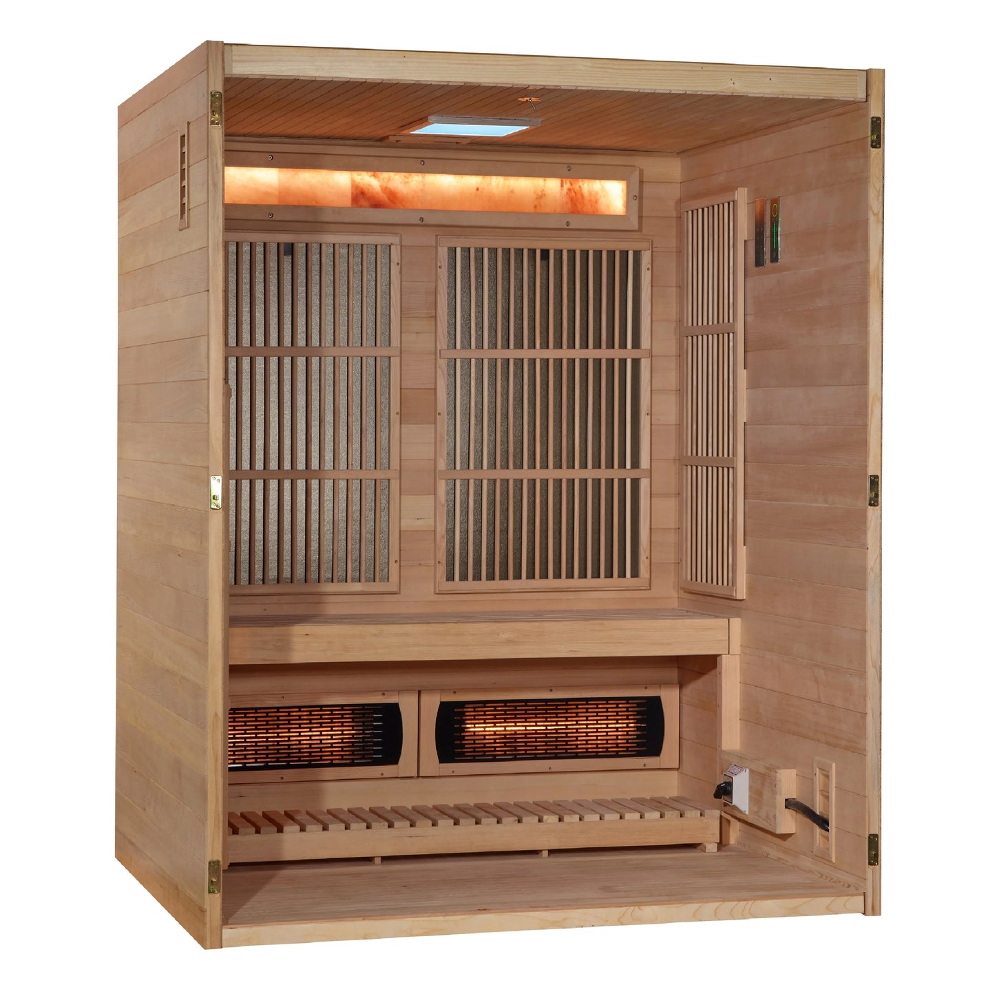 3 Person Hybrid Indoor Sauna (Full Spectrum and Harvia Traditional Stove) - Soria