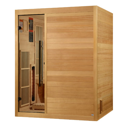 3 Person Hybrid Indoor Sauna (Full Spectrum and Harvia Traditional Stove) - Soria