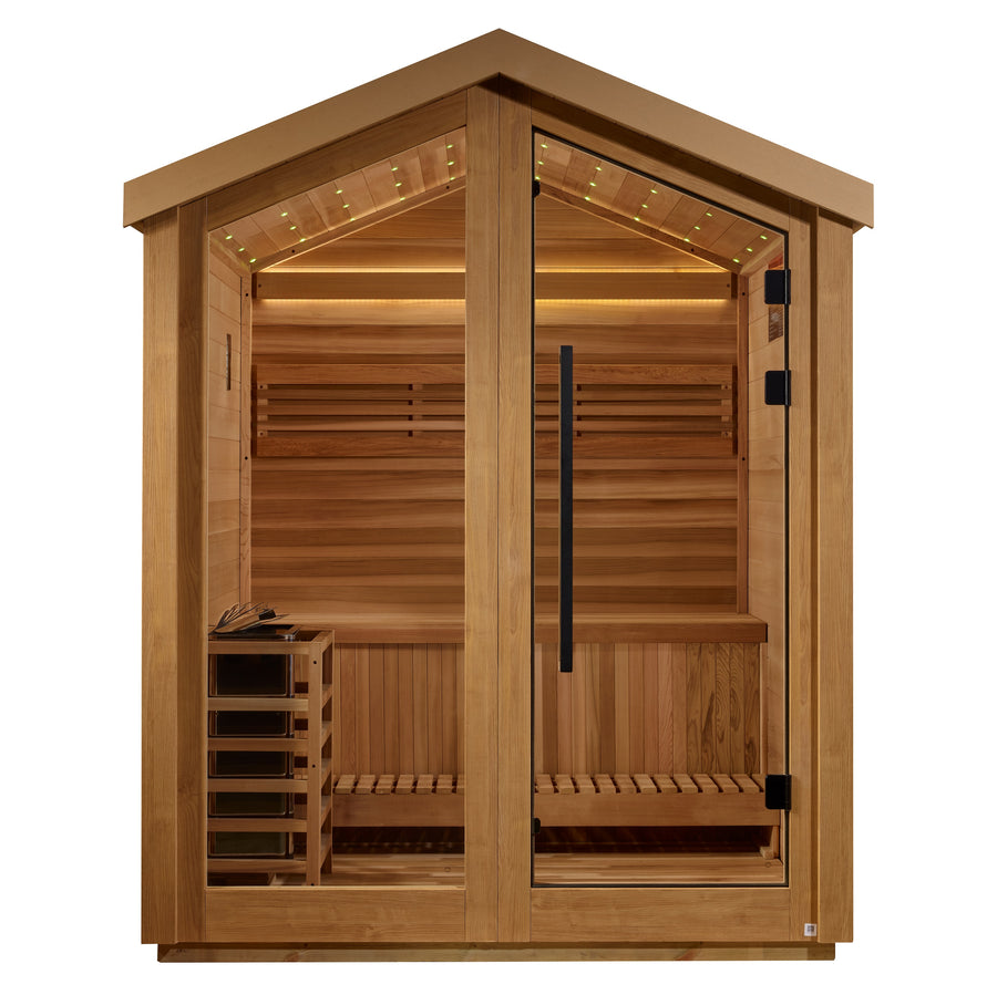 3 person outdoor traditional sauna