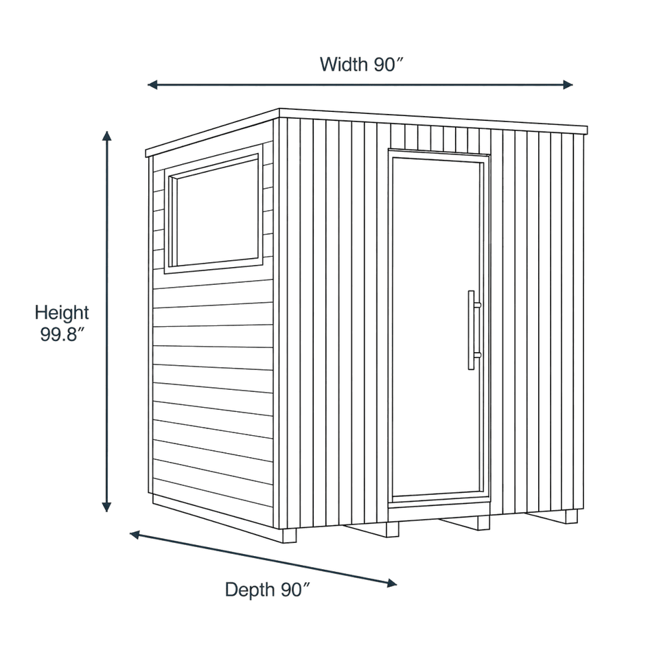 6 Person Auroom Garda Outdoor Cabin dimensions diagram