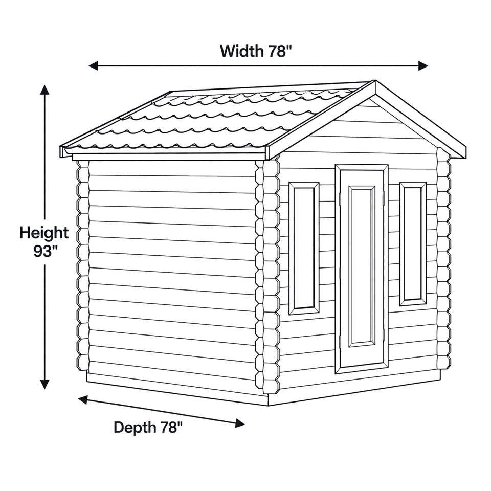 6 Person Cabin Sauna - Georgian dimensions diagram
