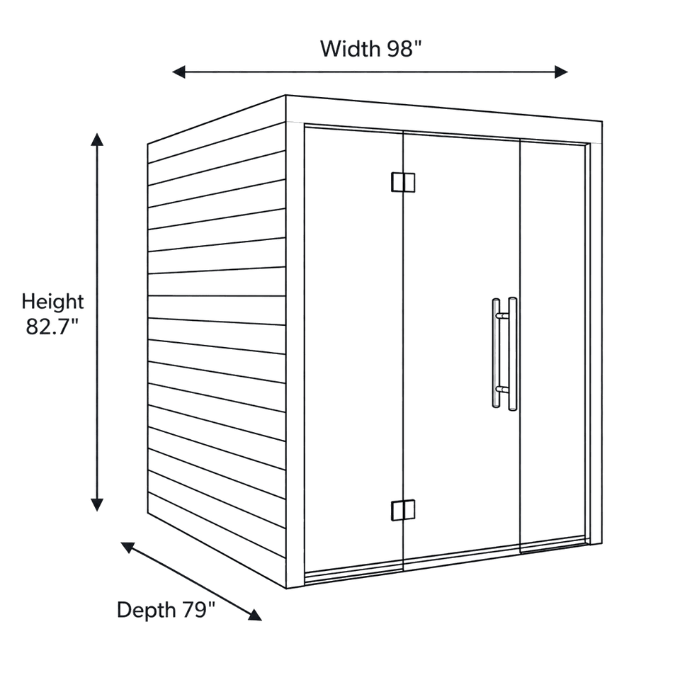 2 - 6 Person Indoor Auroom Lumina dimensions diagram