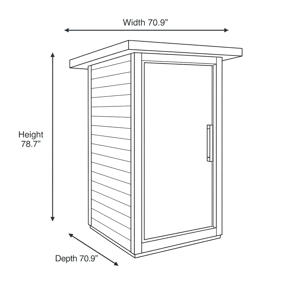 2 Person Sauna - Revive dimensions diagram
