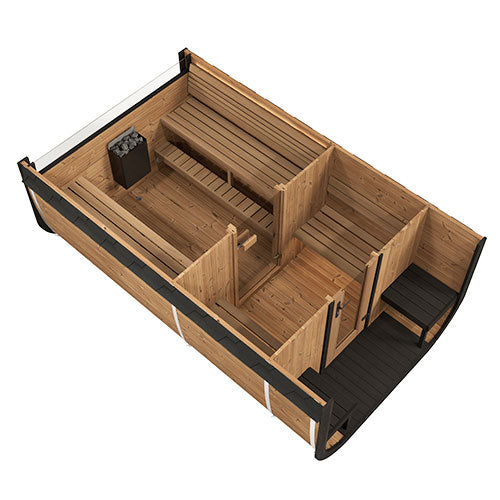 8 Person Outdoor Sauna - Model CL12GCP