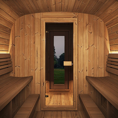 8 Person Outdoor Sauna - Model CL12GCP