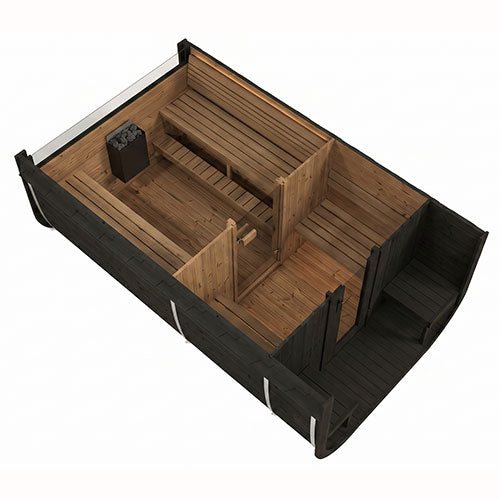 8 Person Outdoor Sauna - Model CL12GCP