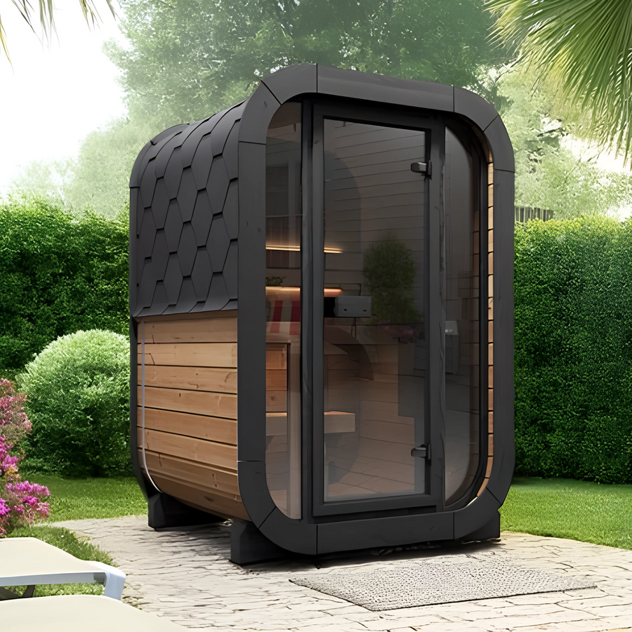 1-2 Person Outdoor Cube Sauna, CL3G, Öli Saunas