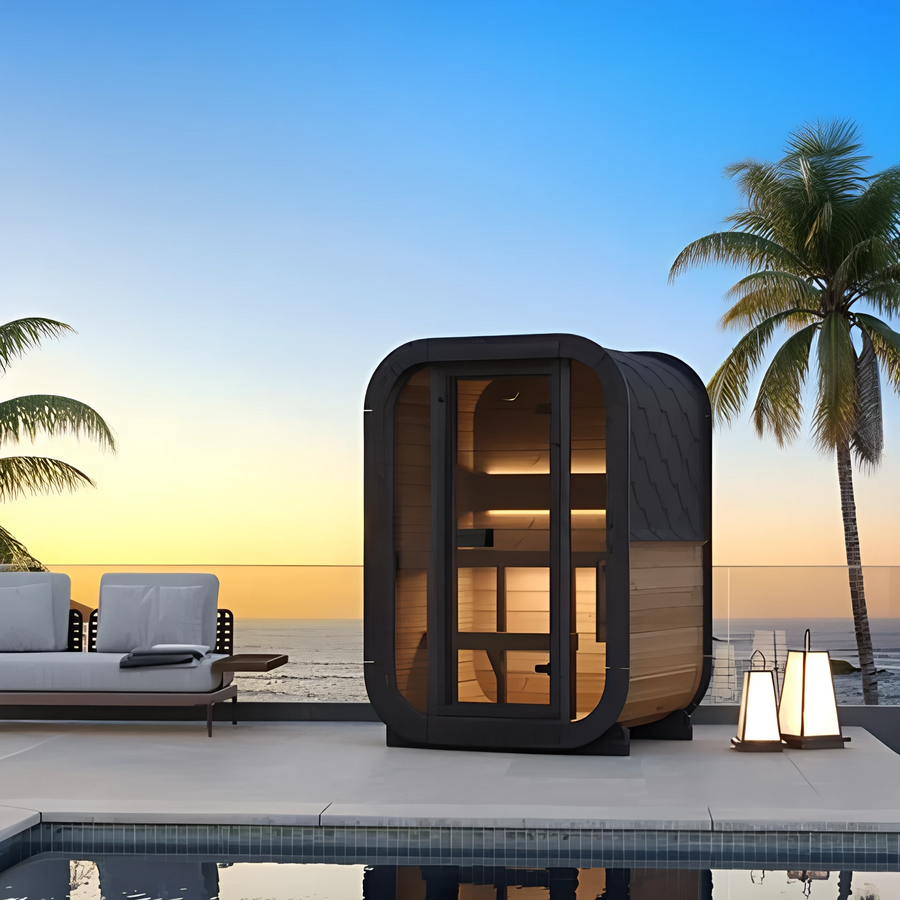 1-2 Person Outdoor Cube Sauna, CL3G, Öli Saunas
