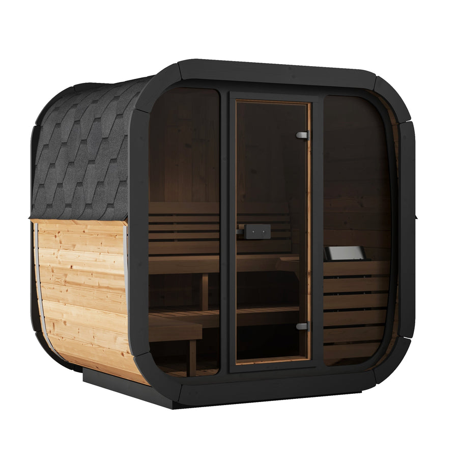 4 Person Outdoor Cube Sauna, CL5G, Öli Saunas
