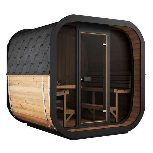 6 Person Outdoor Cube Sauna, CL7G, Öli Saunas