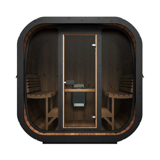 6 Person Outdoor Cube Sauna, CL7G, Öli Saunas