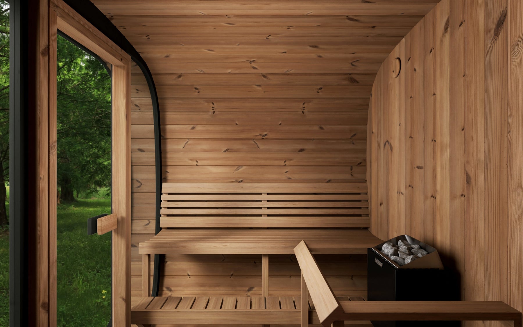 6 Person Outdoor Cube Sauna, CL7G, Öli Saunas