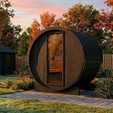 2 Person Barrel Sauna w/ Rear Window - E6W