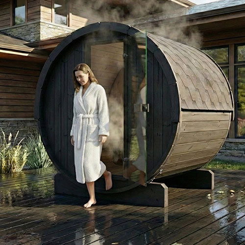 4 Person Barrel Sauna - E7