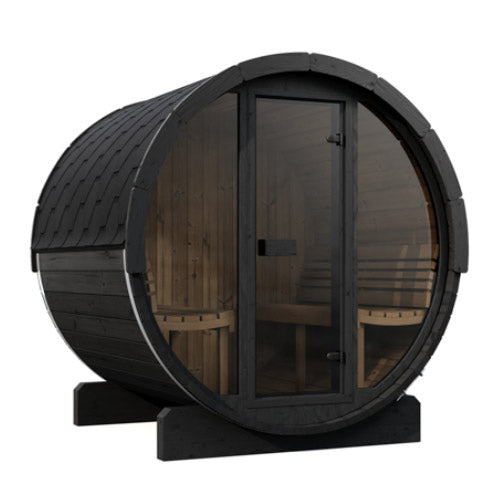 4 Person Barrel Sauna w/ Front Window - E7G