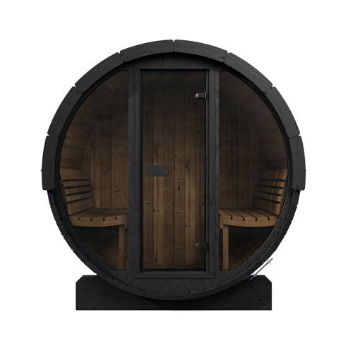 4 Person Barrel Sauna w/ Front Window - E7G