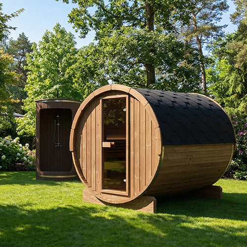6 Person Barrel Sauna - E8