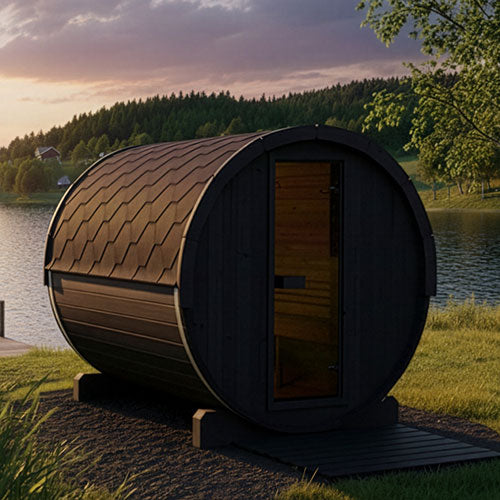 6 Person Barrel Sauna - E8