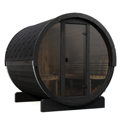 6 Person Barrel Sauna w/ Front Window - E8G