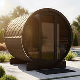 6 Person Barrel Sauna w/ Front Window - E8G
