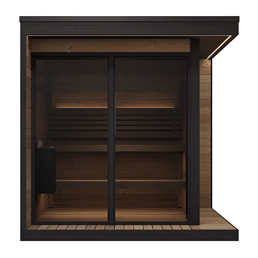 6 Person Modern Outdoor Sauna, GL6, Öli Saunas