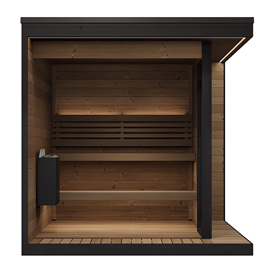 6 Person Modern Outdoor Sauna, GL6, Öli Saunas