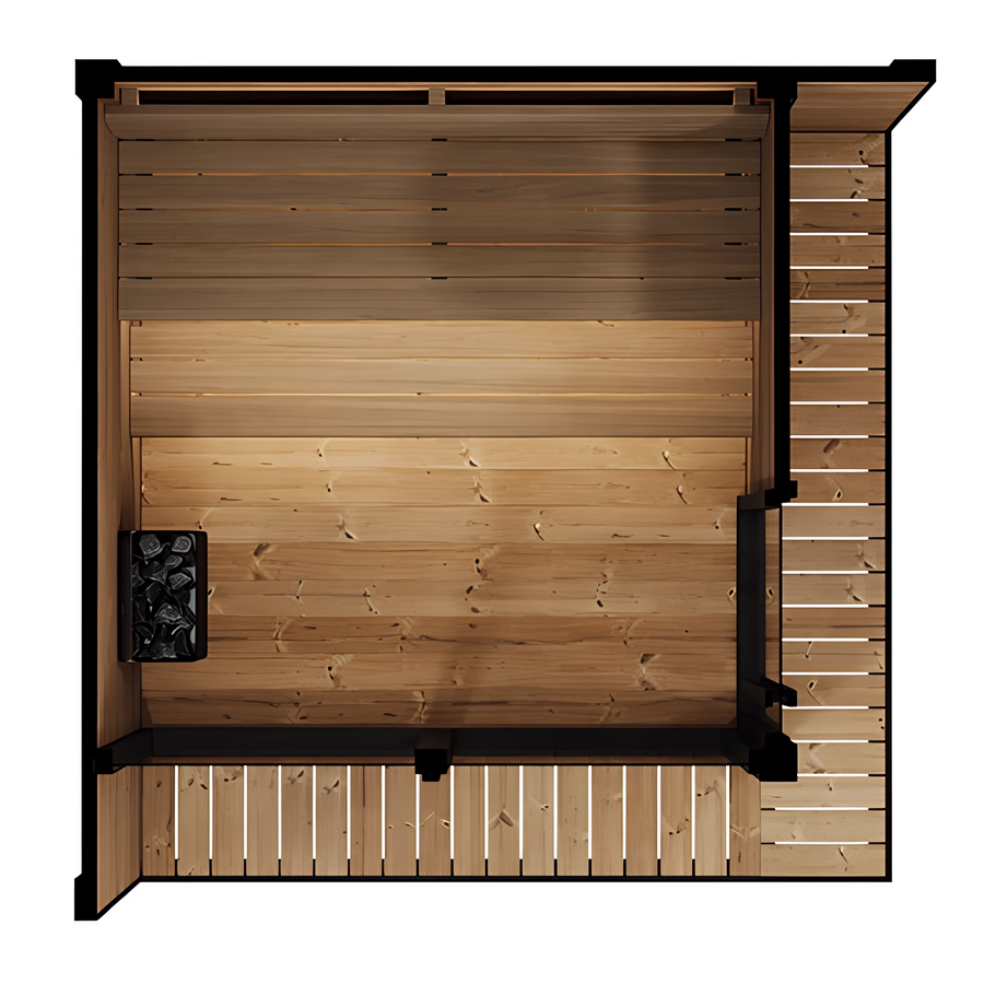 6 Person Modern Outdoor Sauna, GL6, Öli Saunas