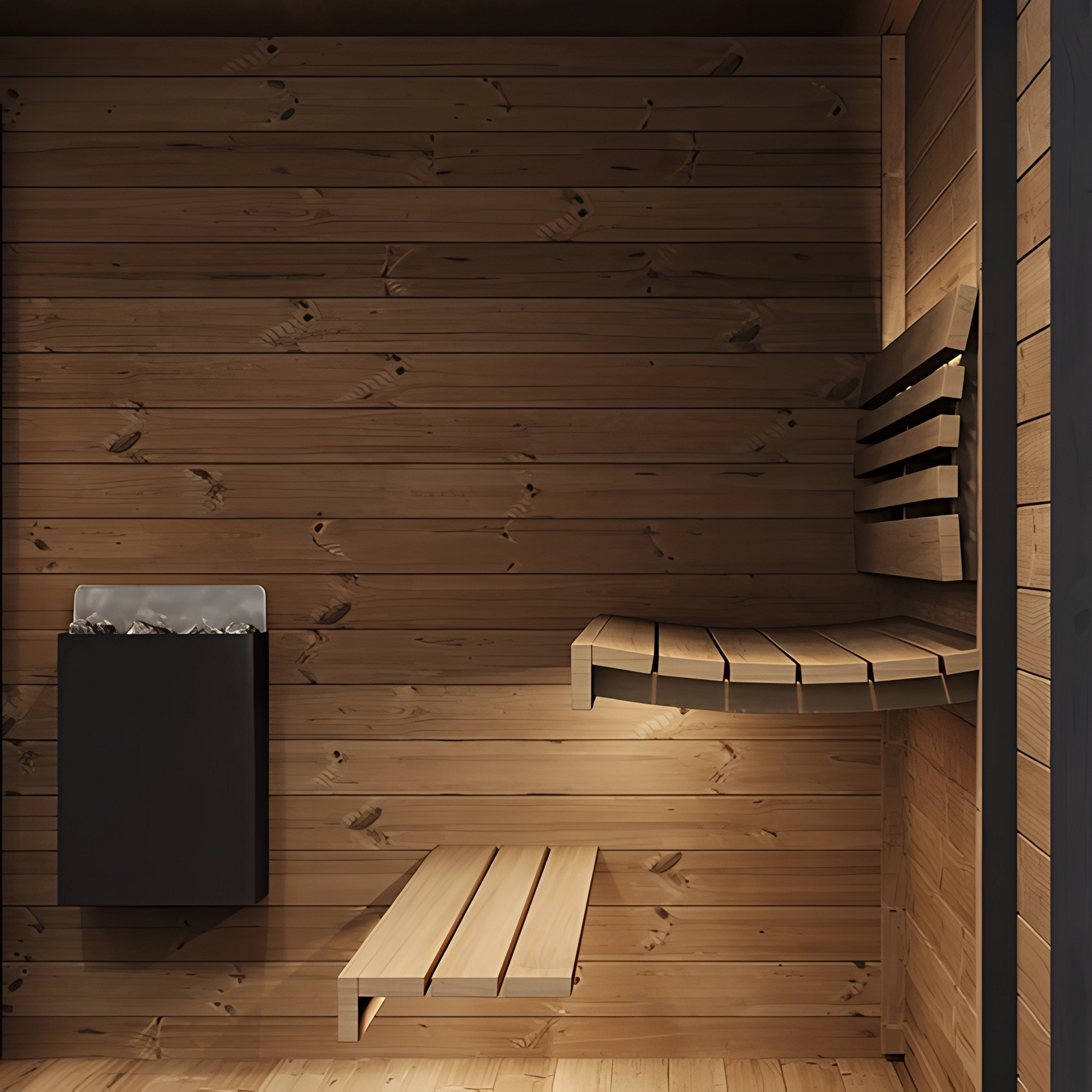 6 Person Modern Outdoor Sauna, GL6, Öli Saunas