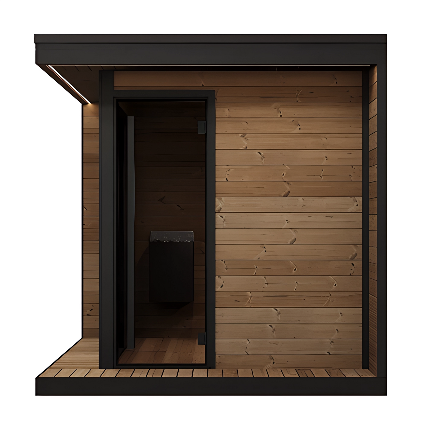 6 Person Modern Outdoor Sauna, GL6, Öli Saunas
