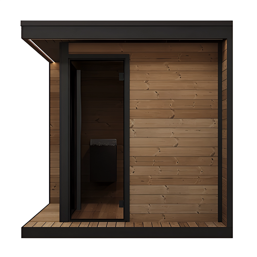 6 Person Modern Outdoor Sauna, GL6, Öli Saunas