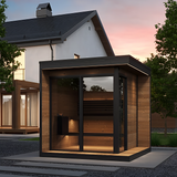 6 Person Modern Outdoor Sauna, GL6, Öli Saunas