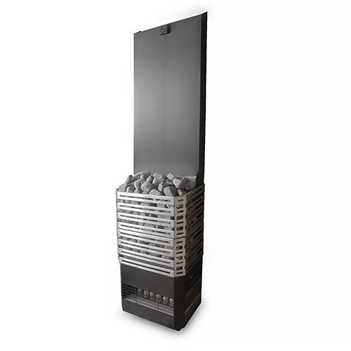 Saunum AIR 7 Heater, AirIQ WiFi, and Stones (Stainless Steel)