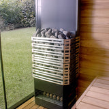 Saunum AIR 7 Heater, AirIQ WiFi, and Stones (Stainless Steel)