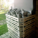 Saunum AIR 7 Heater, AirIQ WiFi, and Stones (Stainless Steel)