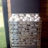 Saunum AIR 7 Heater, AirIQ WiFi, and Stones (Stainless Steel)