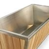 Stainless steel interior of a tub purchased with the unit