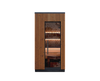 Compact 1 person outdoor sauna Viva 120 with modern design and Thermowood interior