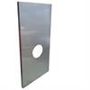 Huum Hive wood burning heater chimney back wall plate installed on brick wall
