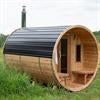 Black metal roof for Dundalk Barrel Sauna models including CT Tranquility and Serenity