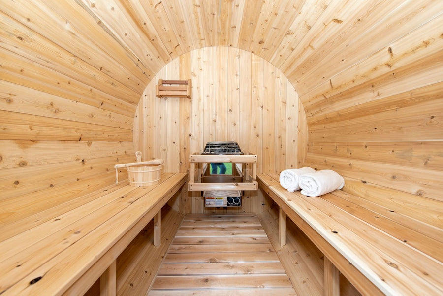 4 person barrel sauna