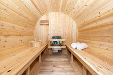 4 person barrel sauna