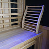 Finnmark Ergonomic Cedar Backrest made of S-shaped Canadian Red Cedar wood for infrared sauna lumbar support
