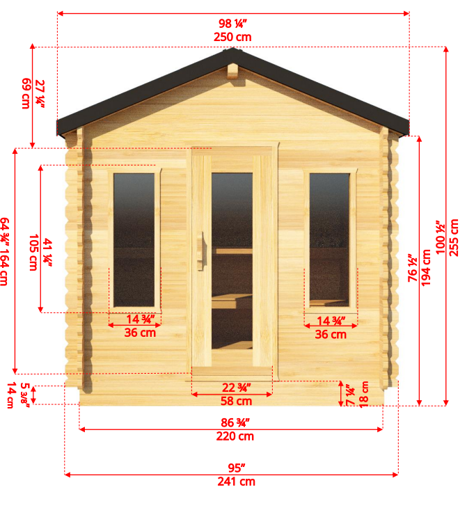 6 person cabin sauna