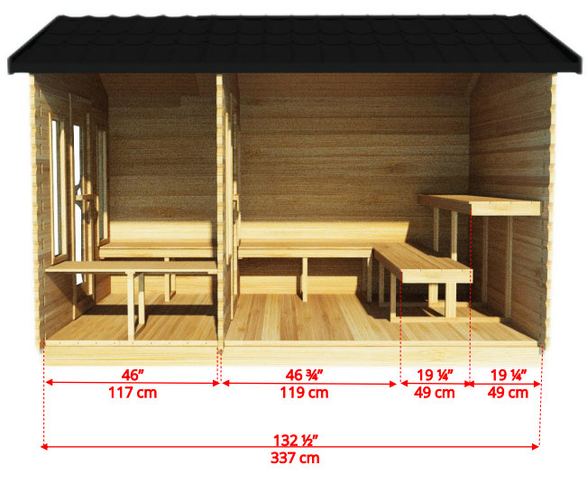6 person cabin sauna