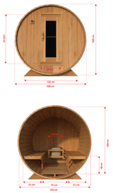 4 person barrel sauna