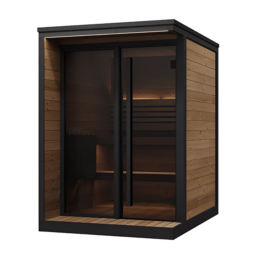 4 Person Modern Outdoor Sauna, GL4, Öli Saunas