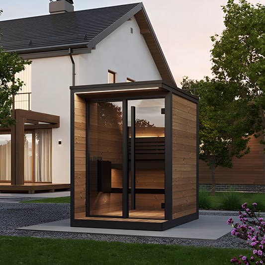 4 Person Modern Outdoor Sauna, GL4, Öli Saunas